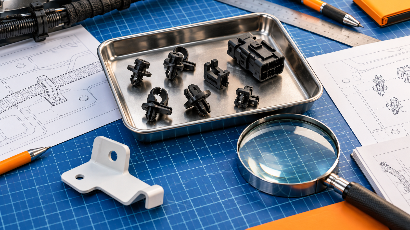 Generic mounting clips and installation document review; not exact KET MG631467-5 geometry